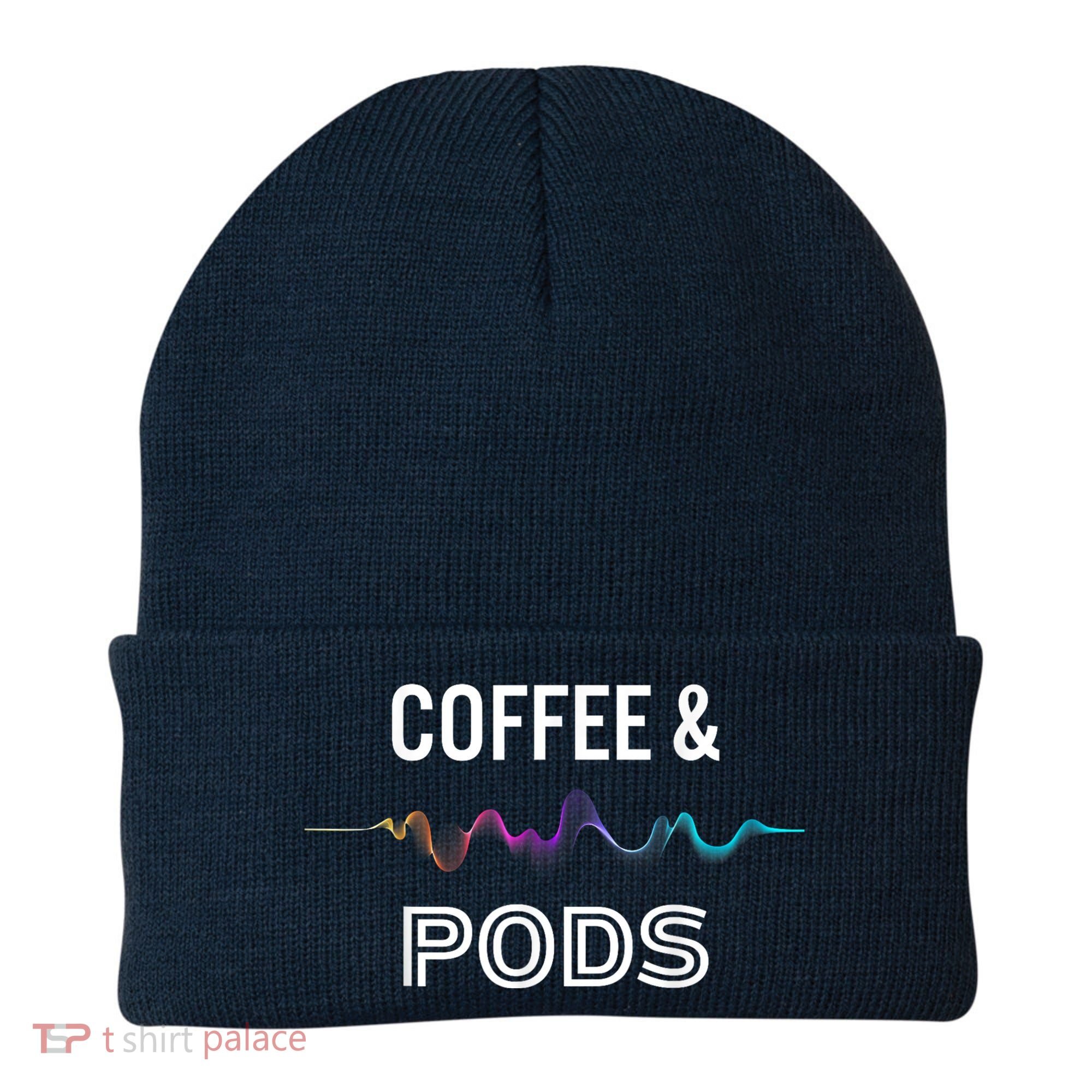 Coffee & Pods Sound Wave Tee Beanie