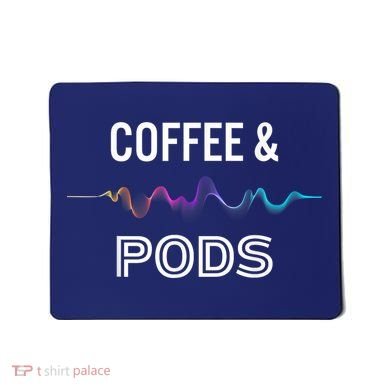 Coffee & Pods Sound Wave Tee Mousepad