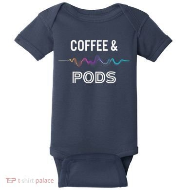 Coffee & Pods Sound Wave Tee Baby Bodysuit