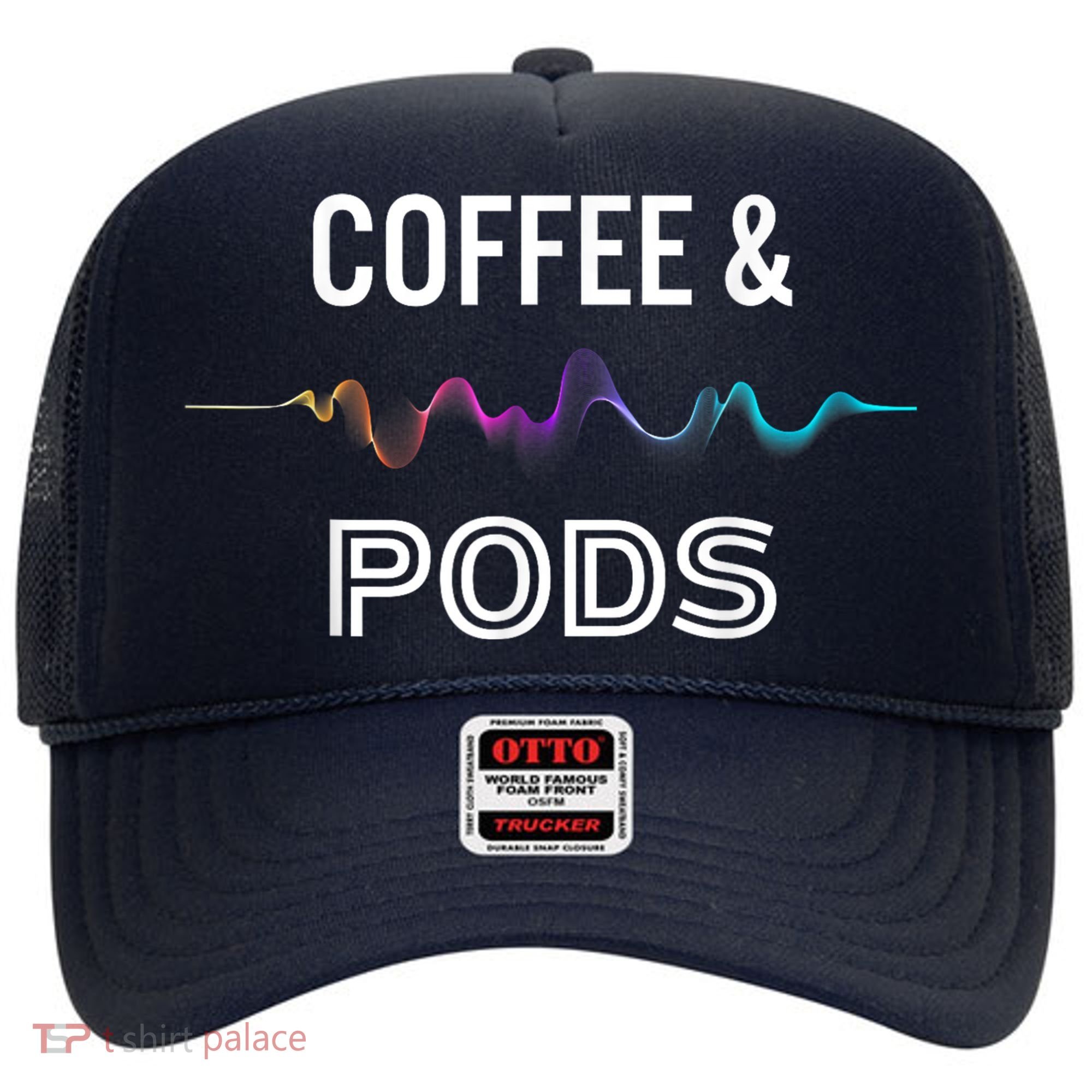 Coffee & Pods Sound Wave Tee Hat