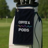 Coffee & Pods Sound Wave Tee Golf Towel thumb 2