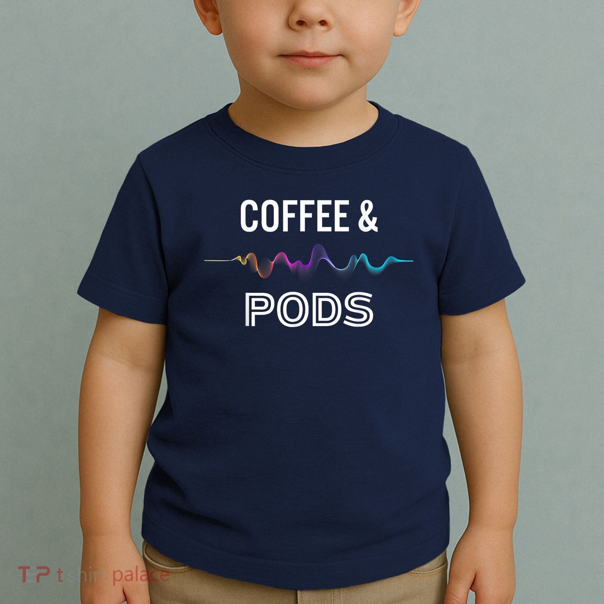 Coffee & Pods Sound Wave Tee Toddler T-Shirt