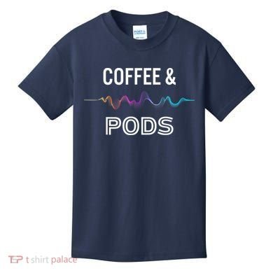 Coffee & Pods Sound Wave Tee Kids T-Shirt