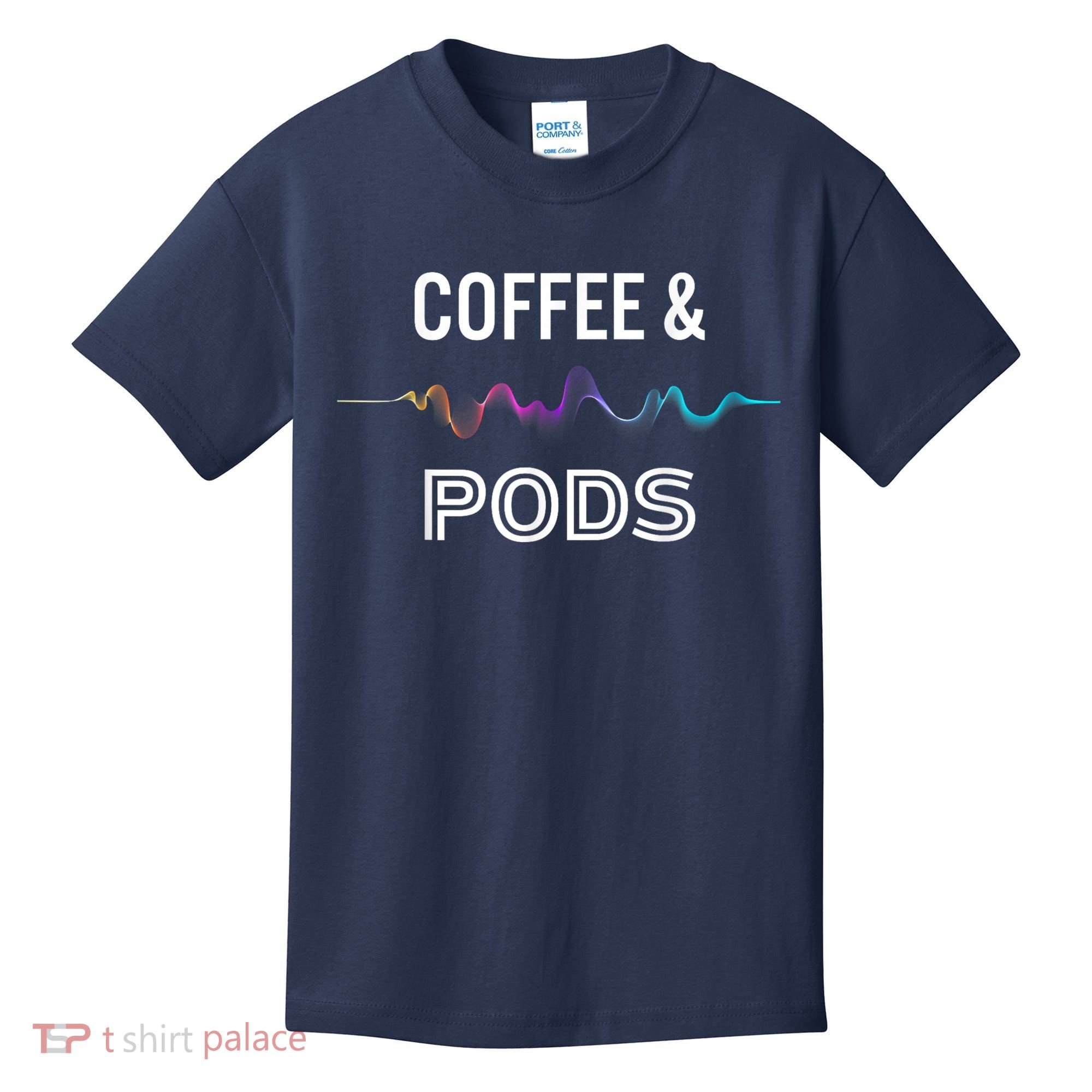 Coffee & Pods Sound Wave Tee Kids T-Shirt