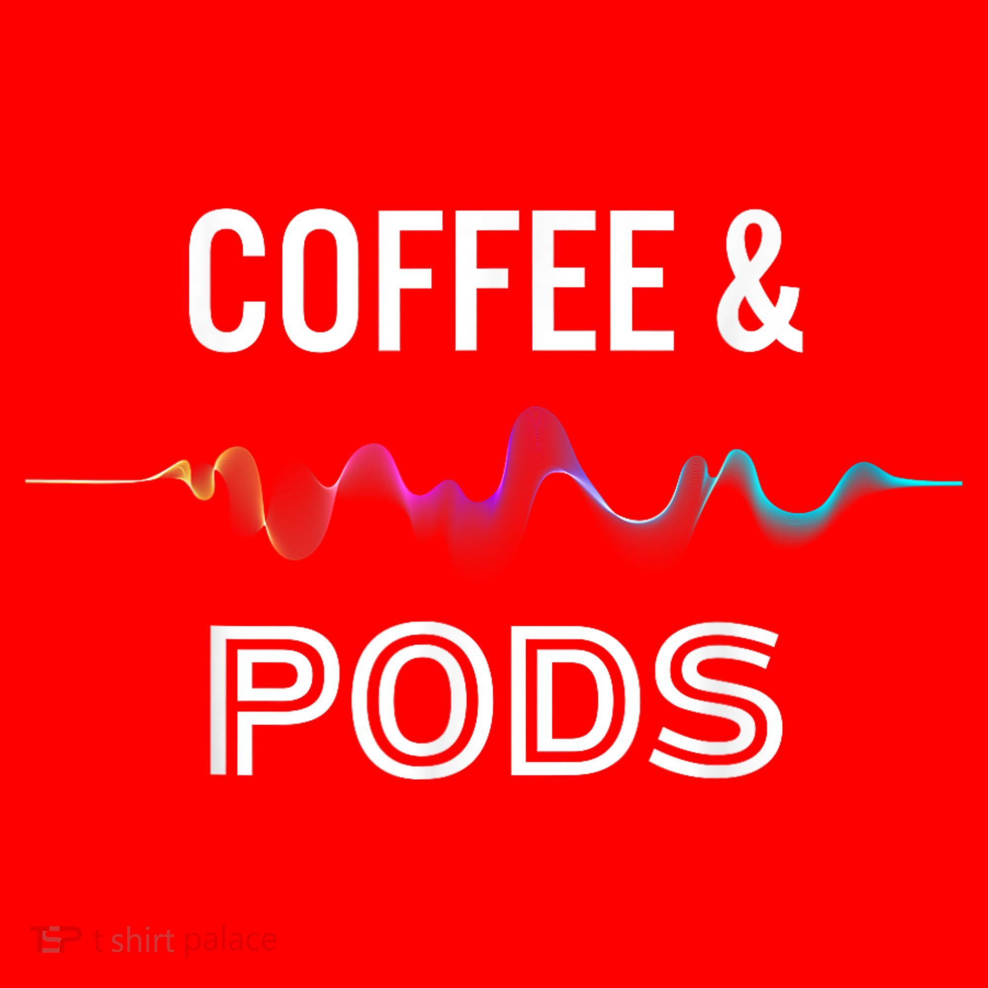 Coffee & Pods Sound Wave Tee Santa Hat