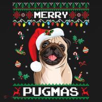 Christmas Pug Santa For Pug Lover Merry Pugmas Xmas Bucket Hat thumb 4