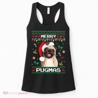 Christmas Pug Santa For Pug Lover Merry Pugmas Xmas Women's Tank Top thumb 0