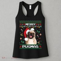 Christmas Pug Santa For Pug Lover Merry Pugmas Xmas Women's Tank Top thumb 3