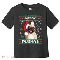 Christmas Pug Santa For Pug Lover Merry Pugmas Xmas Toddler T-Shirt thumb 0