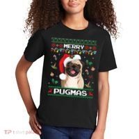 Christmas Pug Santa For Pug Lover Merry Pugmas Xmas Kids T-Shirt thumb 2