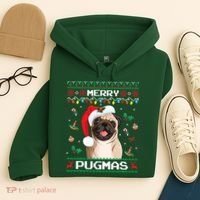 Christmas Pug Santa For Pug Lover Merry Pugmas Xmas Hoodie thumb 4