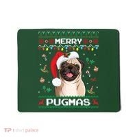 Christmas Pug Santa For Pug Lover Merry Pugmas Xmas Mousepad thumb 0