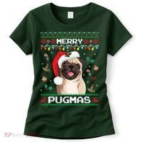 Christmas Pug Santa For Pug Lover Merry Pugmas Xmas Women's T-Shirt thumb 0