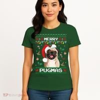 Christmas Pug Santa For Pug Lover Merry Pugmas Xmas Women's T-Shirt thumb 4