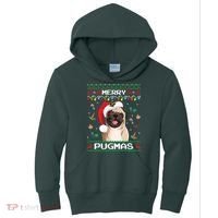 Christmas Pug Santa For Pug Lover Merry Pugmas Xmas Kids Hoodie thumb 0