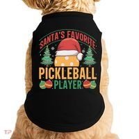Christmas Pickleball Santa Favorite Pickleball Player Doggie Tank thumb 0