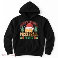 Christmas Pickleball Santa Favorite Pickleball Player Hoodie thumb 0