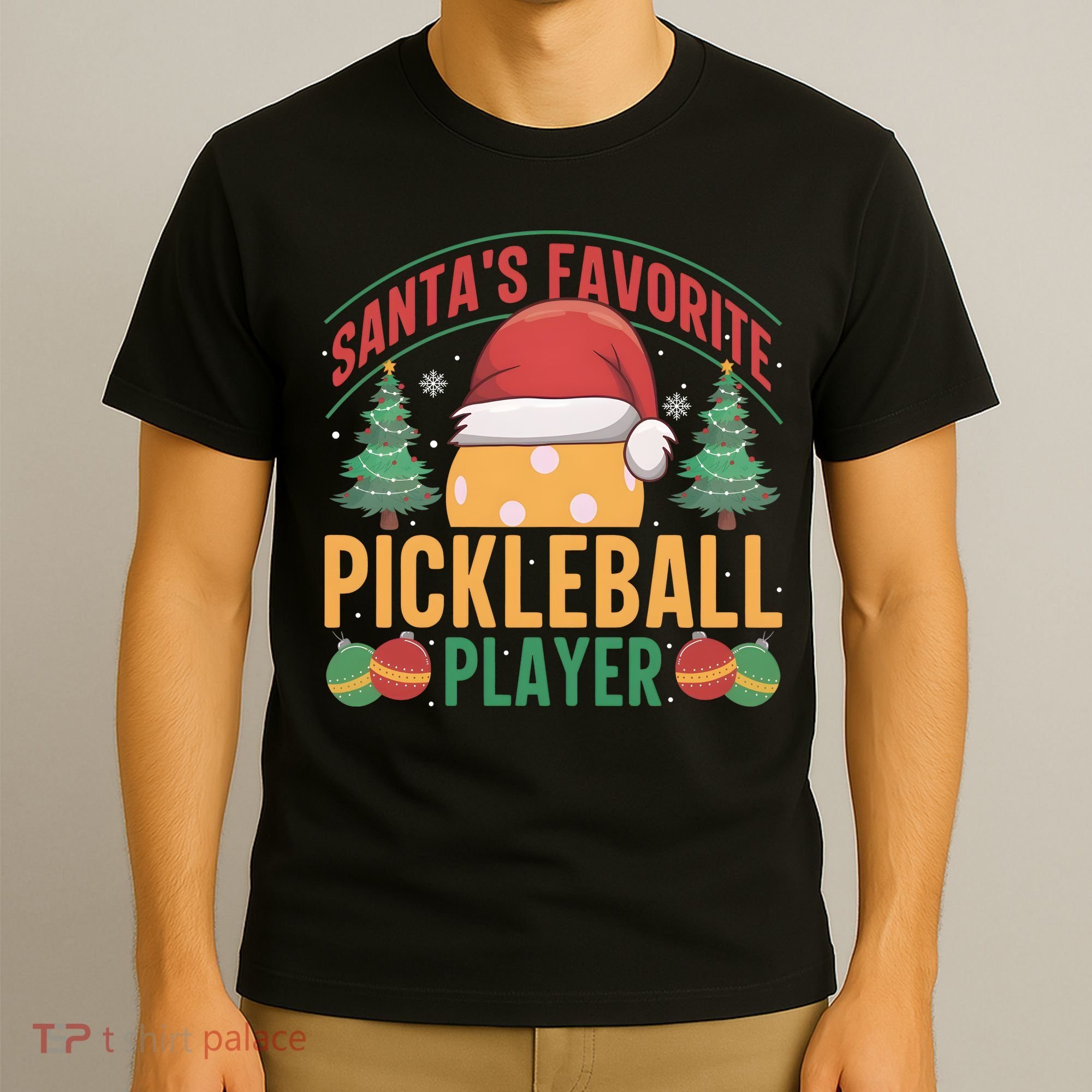 Christmas Pickleball Santa Favorite Pickleball Player T-Shirt