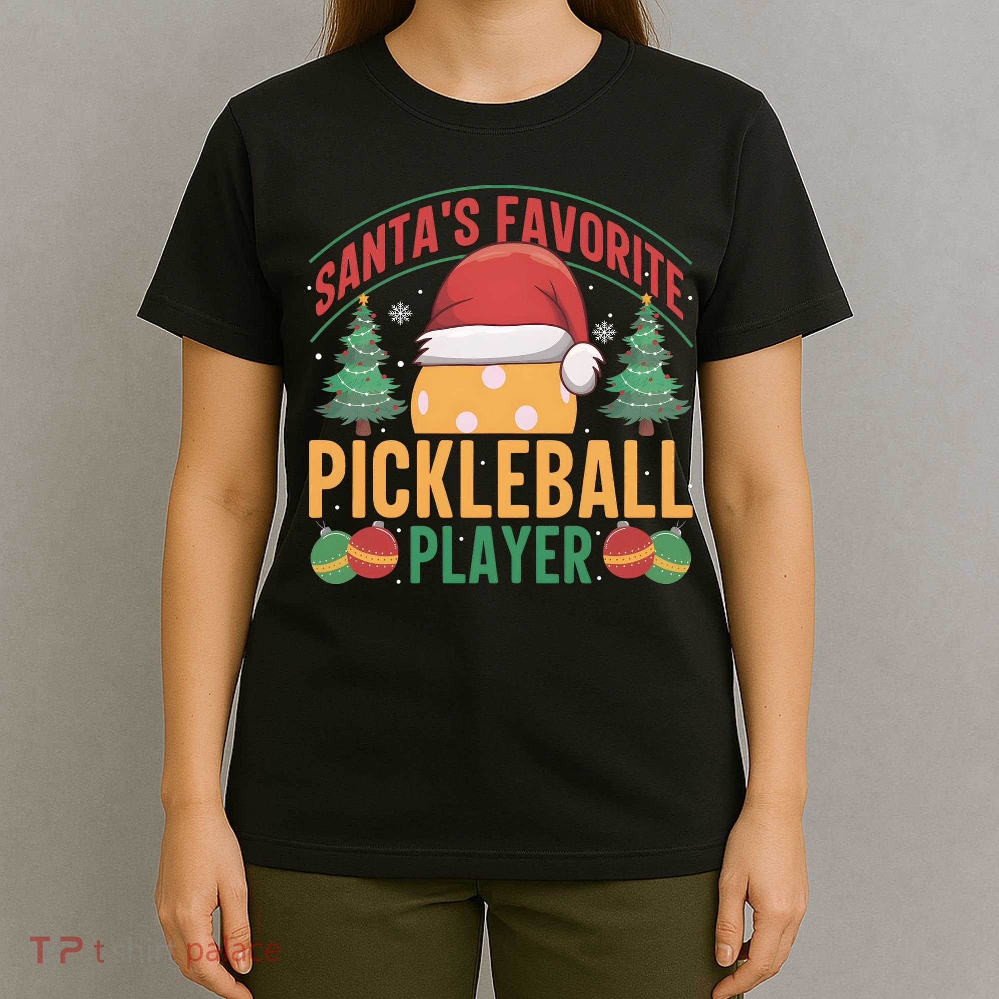 Christmas Pickleball Santa Favorite Pickleball Player T-Shirt