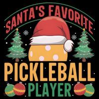 Christmas Pickleball Santa Favorite Pickleball Player T-Shirt thumb 7