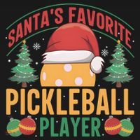 Christmas Pickleball Santa Favorite Pickleball Player Women's Hoodie thumb 2