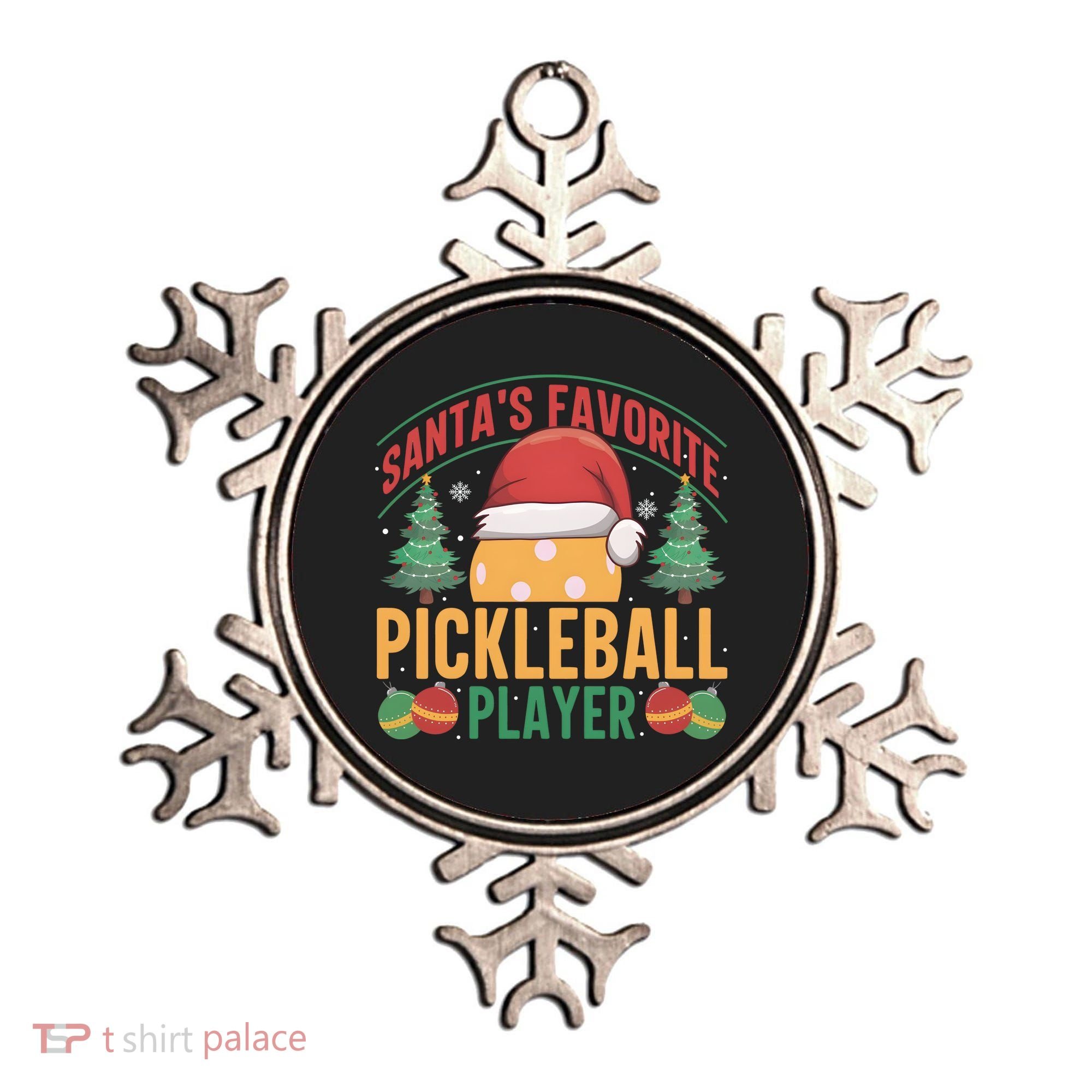 Christmas Pickleball Santa Favorite Pickleball Player Ornament