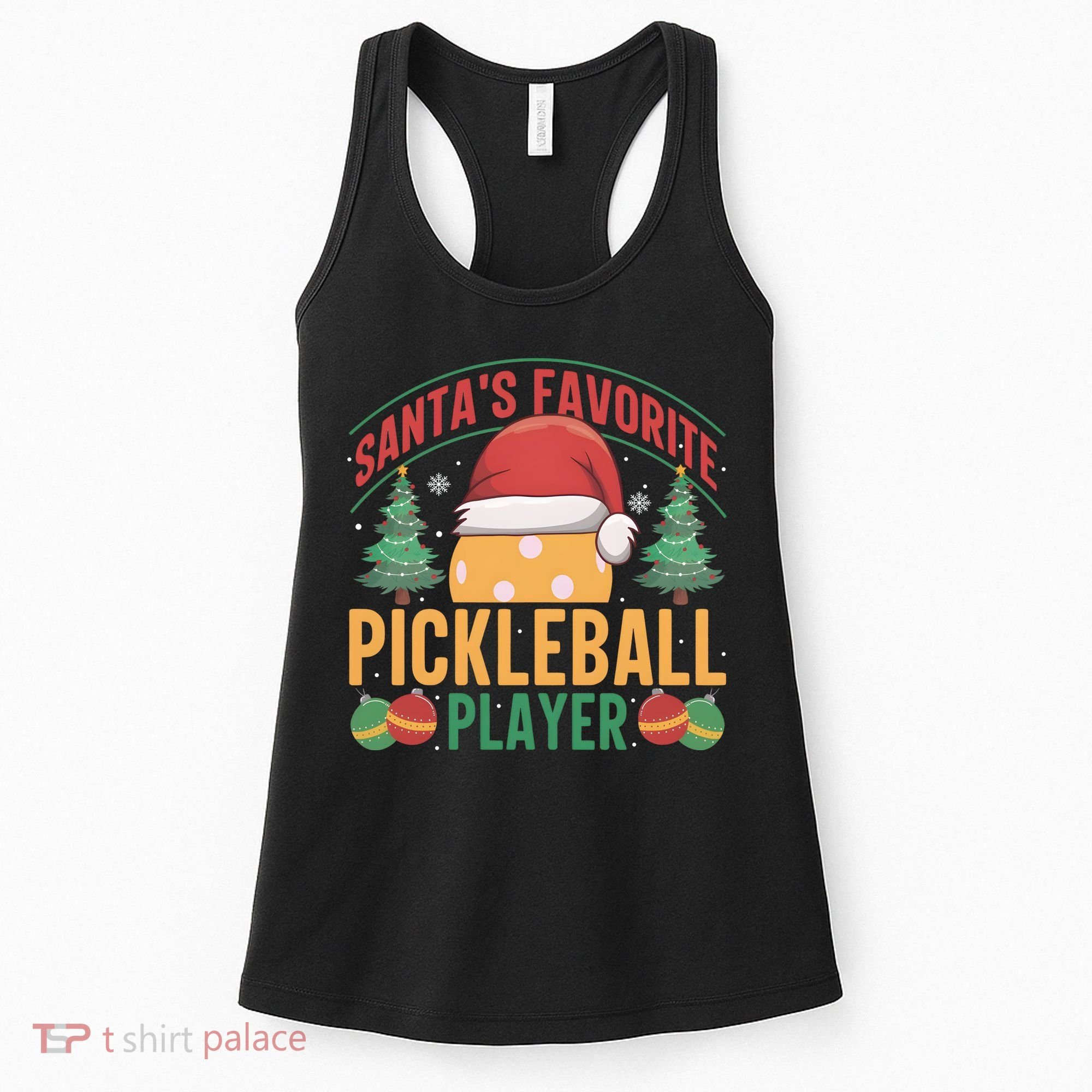 Christmas Pickleball Santa Favorite Pickleball Player Women's Tank Top