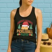 Christmas Pickleball Santa Favorite Pickleball Player Women's Tank Top thumb 2