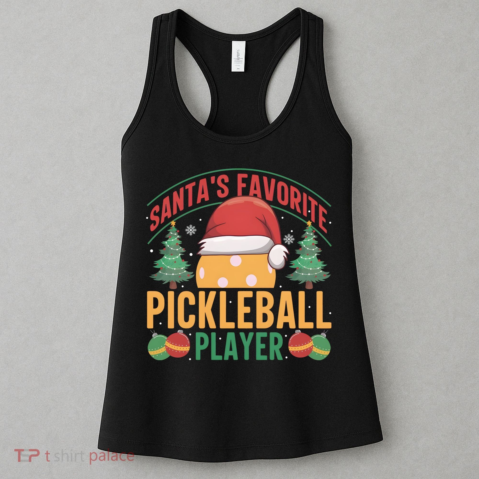 Christmas Pickleball Santa Favorite Pickleball Player Women's Tank Top