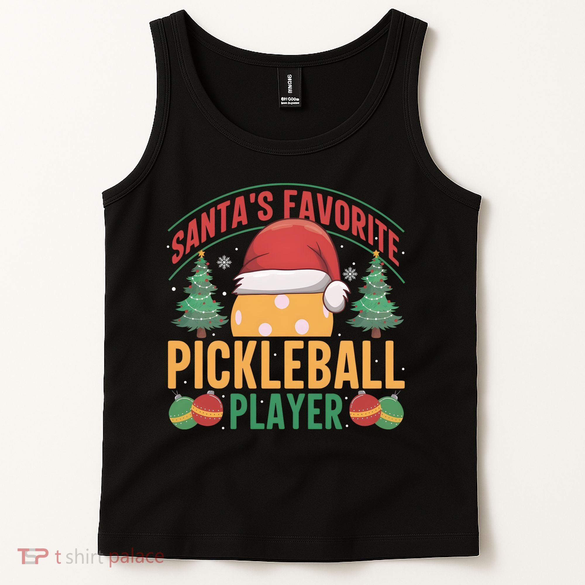 Christmas Pickleball Santa Favorite Pickleball Player Tank Top