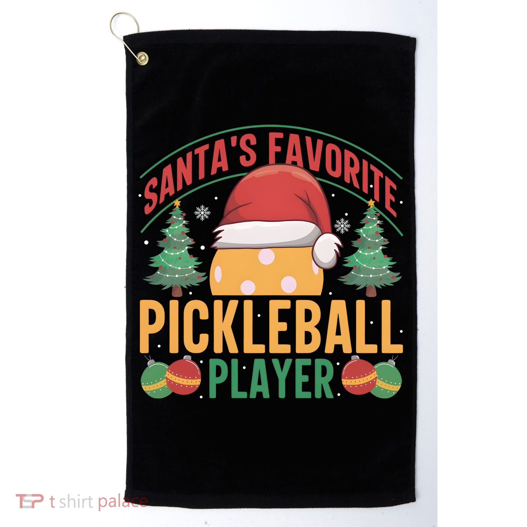 Christmas Pickleball Santa Favorite Pickleball Player Golf Towel