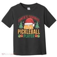 Christmas Pickleball Santa Favorite Pickleball Player Toddler T-Shirt thumb 0