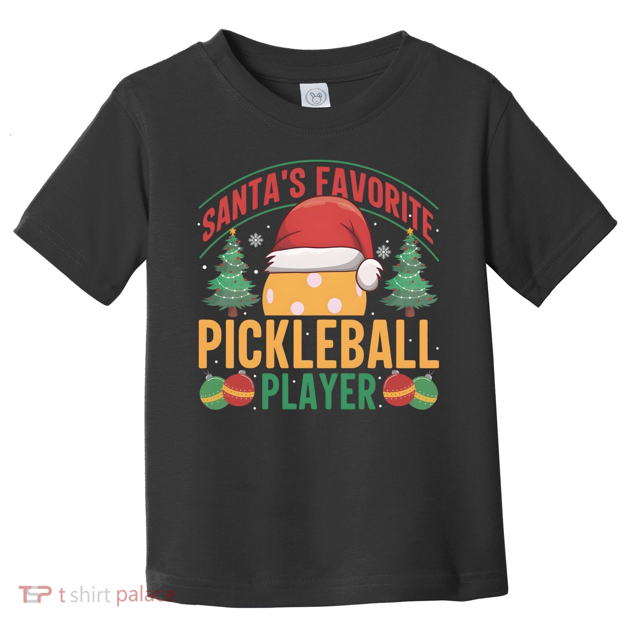 Christmas Pickleball Santa Favorite Pickleball Player Toddler T-Shirt