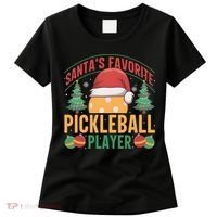 Christmas Pickleball Santa Favorite Pickleball Player Women's T-Shirt thumb 0