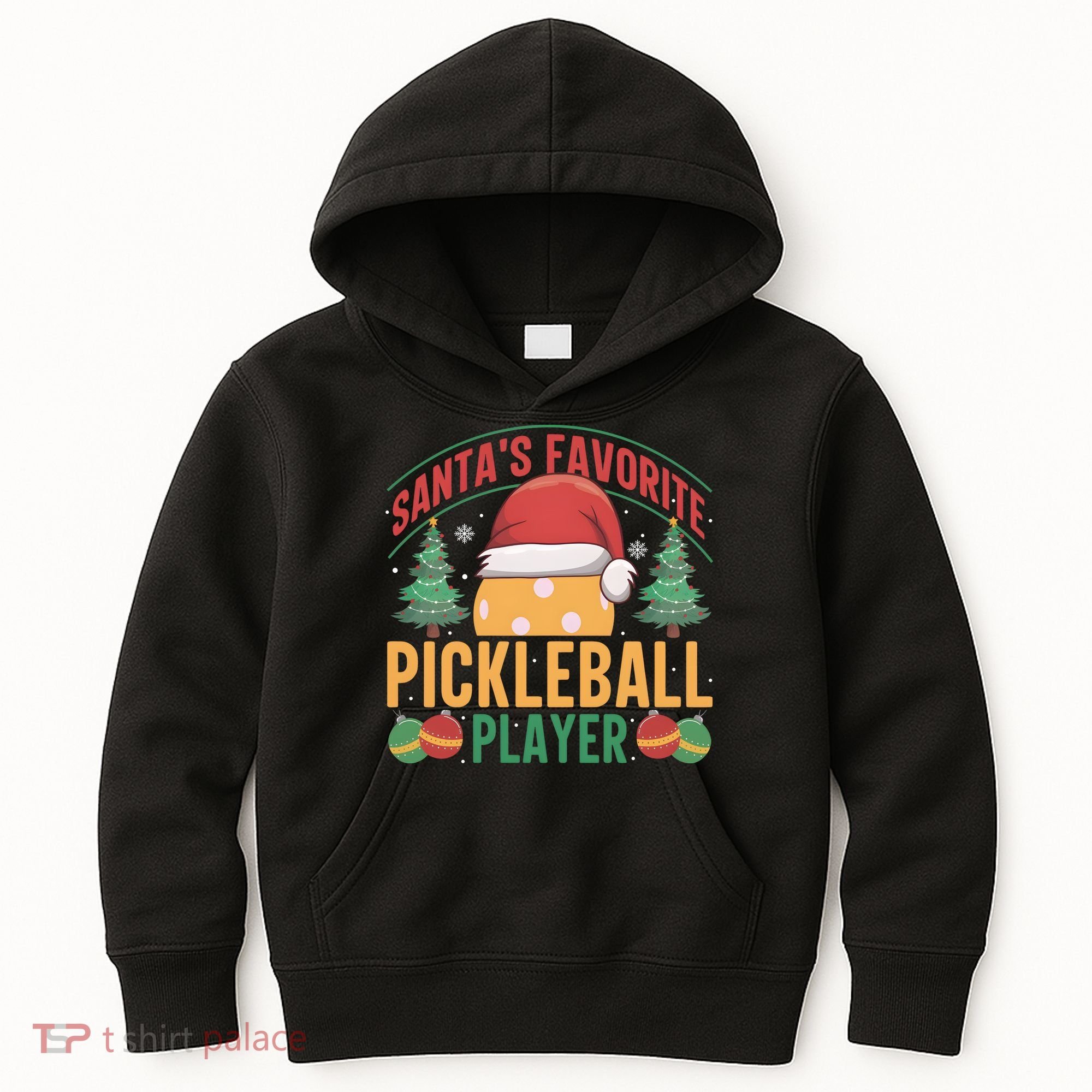 Christmas Pickleball Santa Favorite Pickleball Player Kids Hoodie