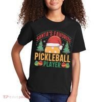 Christmas Pickleball Santa Favorite Pickleball Player Kids T-Shirt thumb 2