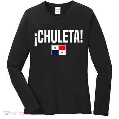 Chuleta Panamanian Slang Panama Flag Women's Long Sleeve Shirt
