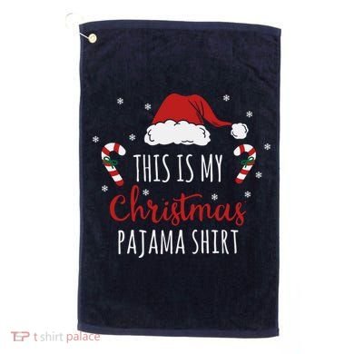 Christmas Pajama Shirt Golf Towel