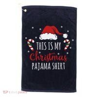Christmas Pajama Shirt Golf Towel thumb 0