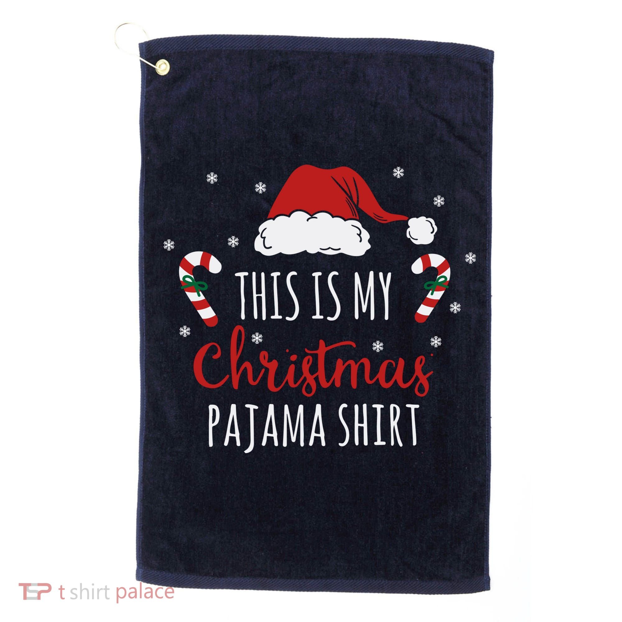 Christmas Pajama Shirt Golf Towel