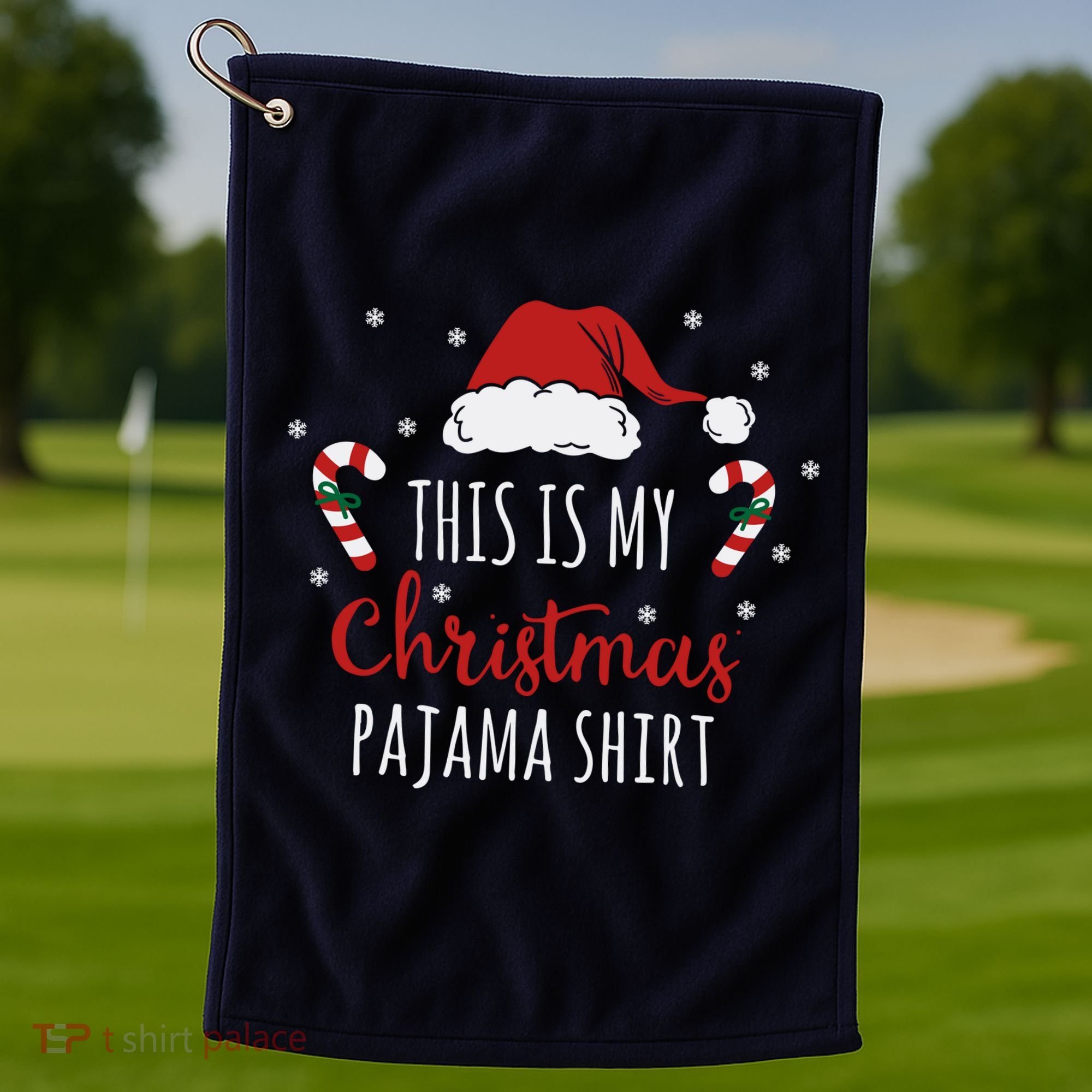 Christmas Pajama Shirt Golf Towel