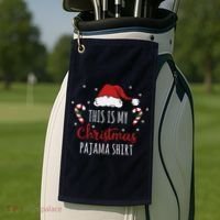 Christmas Pajama Shirt Golf Towel thumb 2