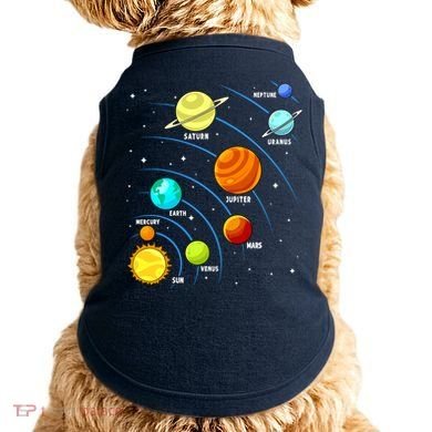 Colorful Planets Solar Systemss Boy Space Science Doggie Tank