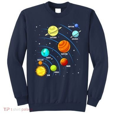 Colorful Planets Solar Systemss Boy Space Science Sweatshirt