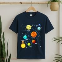 Colorful Planets Solar Systemss Boy Space Science T-Shirt thumb 2