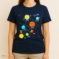 Colorful Planets Solar Systemss Boy Space Science T-Shirt thumb 4