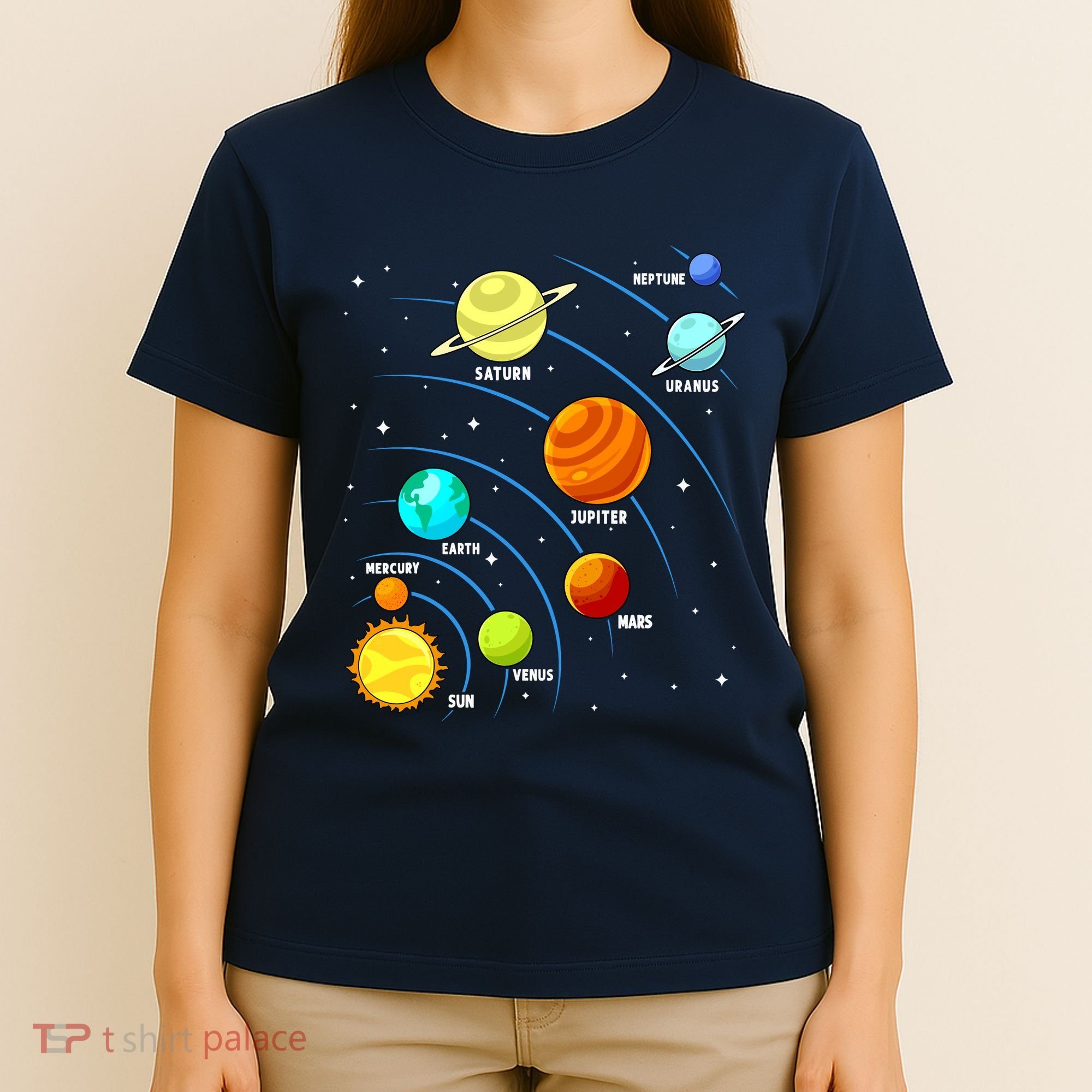 Colorful Planets Solar Systemss Boy Space Science T-Shirt