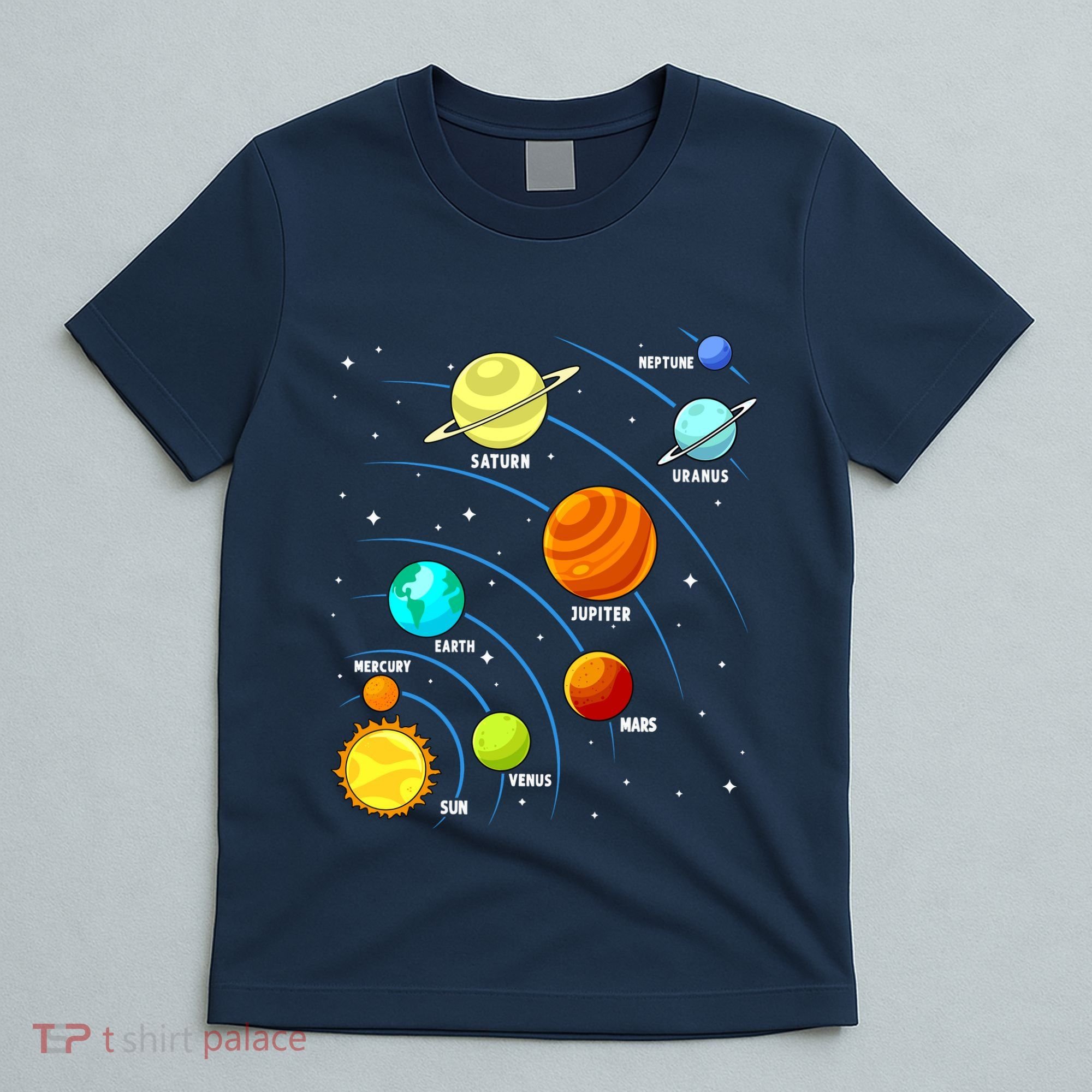 Colorful Planets Solar Systemss Boy Space Science T-Shirt