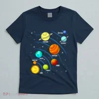 Colorful Planets Solar Systemss Boy Space Science T-Shirt thumb 5