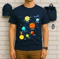 Colorful Planets Solar Systemss Boy Space Science T-Shirt thumb 6